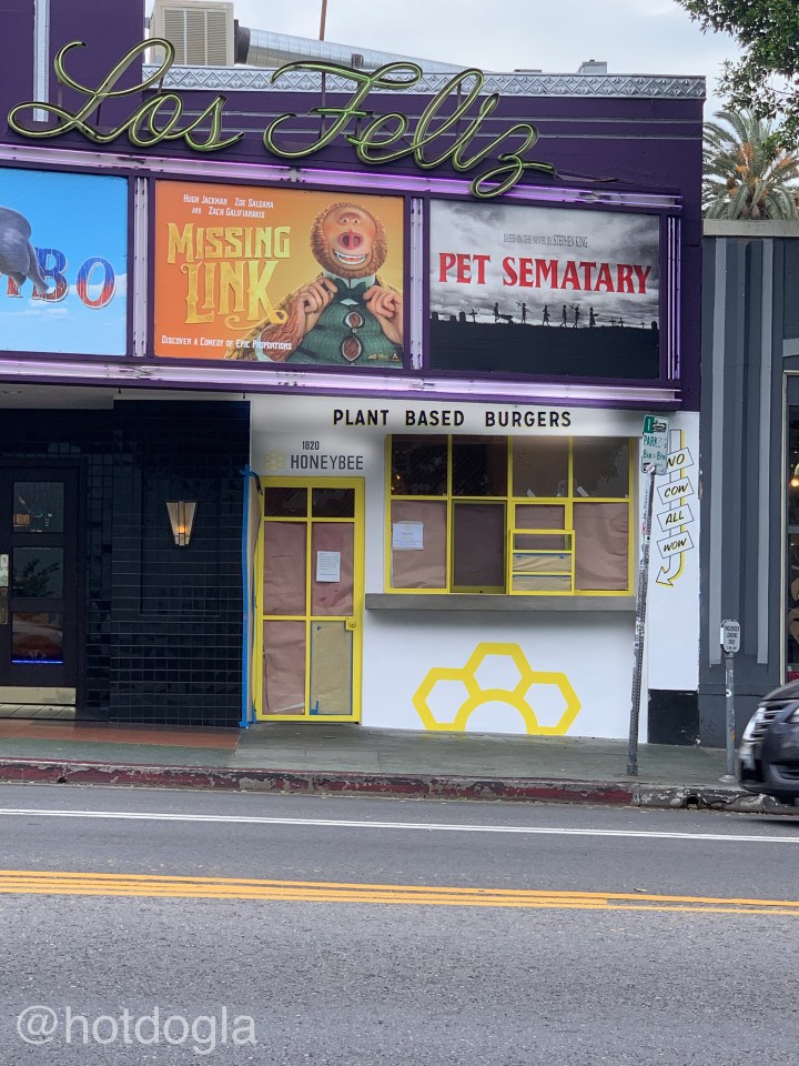 Honeybee plant based burgers at 1820 N Vermont Ave